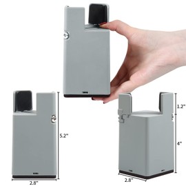 Furniture Risers with Removable Screw Clamp, Fits Feet Diameter of Chair Table Desk Couch from 1.1 to 2.4 Inch, Elevation in Height 4" Heavy Duty Risers, Not for Slanted Furniture Legs (4Pack, Gray)