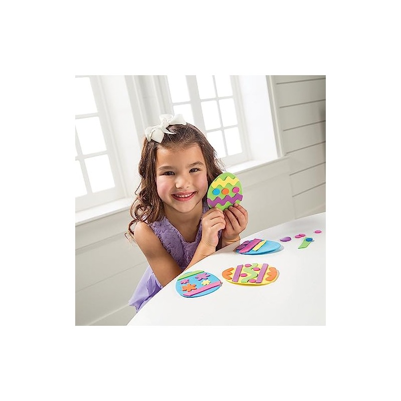 Fun Express Bulk 12 Pieces Easter Egg Magnet Craft Kit