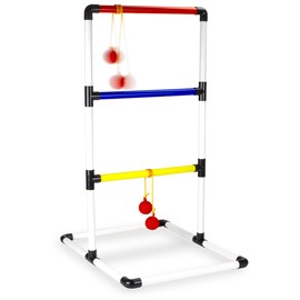 Crown Sporting Goods Indoor/Outdoor Ladderball Set with Carrying Case and Ground Anchors