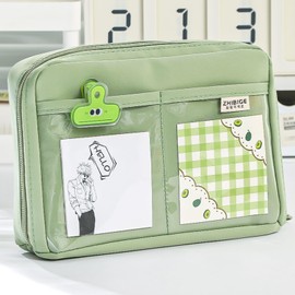 Pencil Case Pen Bag Storage Bag for Pouch Stationery Students Office Women Storage Case, Multi-Compartment Pencil Bag (Blue)