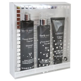 abril et nature Repair Molecular Therapy Professional Instant Repair Treatment for Damaged, Old and Hard to Comb Hair - Shampoo, Mask and Hair Serum