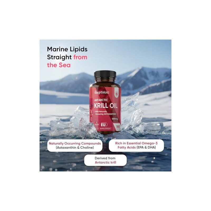 Antarctic Krill Oil Capsules - 1200mg - 3 Months Supply