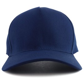 Trendy Apparel Shop Gorra de béisbol Grande de 5 Paneles de algodón Estructurado, Marino, Talla única