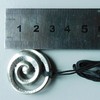 Handmade Pewter New Zealand Maori Spiral Pendant on Waxed Cord