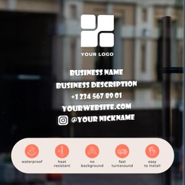 Customized Stickers for Business Logo - Custom Car Decals - Waterproof Vinyl Logo Stickers for Advertising on Vehicles, Doors, and Glass Panels