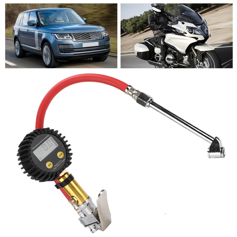 Accurate Tire Pressure Gauge LCD Digital Display 3‑300PSI Air Inflator