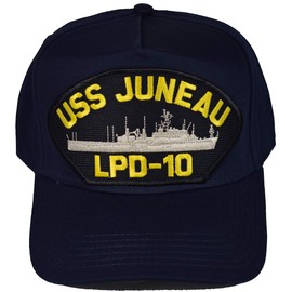 EC USS Juneau LPD-10 Ship HAT - Navy Blue - Veteran Owned Business