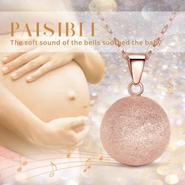 EUDORA Harmony Ball Bola Harmony Ball Chain Pregnancy Pendant for Women, Angel Call Jewellery Angel Caller Mother Grandma Necklace Lucky Gifts for Women, 45"+30", Copper, without stone