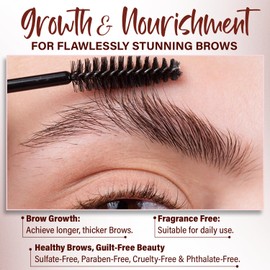 Herbishh Eyebrow Enhancing Serum, Fuller & Thicker Brows, Infused with Hydrating & Strengthening Formula, Sulfate-Free, Travel-Friendly Brow Growth Serum, 0.135 fl. Oz