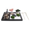 Zen Garden Sand Table Buddha Statue Sandbox Japanese Style Desktop