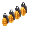 TOMALL Grenade Shape Style Tyre Valve Stem Caps, Gold