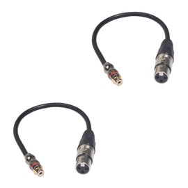 VICASKY 2pcs Speaker Wire RCA Female to XLR Female Audio Cable Adapter RCA to XLR Converter Cable 30cm Length