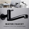 Wall-Mounted Black Cold Water Faucet Washing Machine Mop Pool Garden