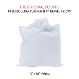 Fairfield Poly-Fil Premier Mini Accent Pillow Insert, 10" x 10", White