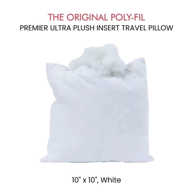 Fairfield Poly-Fil Premier Mini Accent Pillow Insert, 10" x 10",