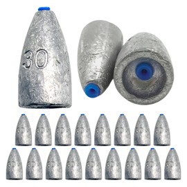shymie Bullet Sinker Free Rig Sinker Fishing Sinker in Tube Texas Rig Carolina Rig Weight Lead 14g 20g 30g Each Set of 20