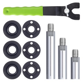 Relioky 5/8"-11 Angle Grinder Nut*6 & Angle Grinder Extension Shaft*3& Angle Grinder Wrench*1 for Makita Dewalt Milwaukee Metabo Bosch Ryobi Black Decker Angle Grinder Accessories