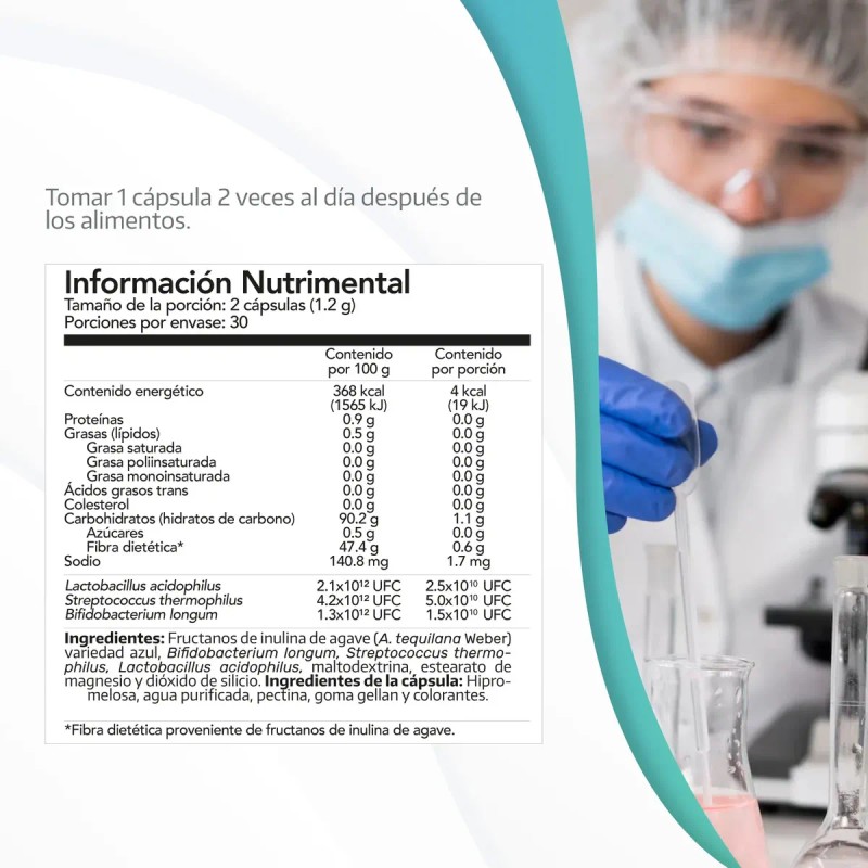 Probióticos Zenbiotico Rnl Cápsulas Simbin Nin Vegano Sabor