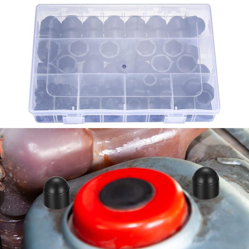 Ewwtrey 145 Pcs Screw Caps and Nuts Plastic Caps for