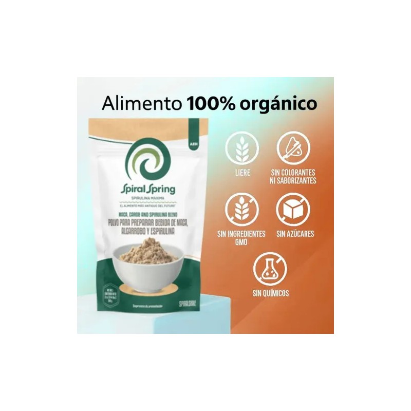 Alga Spirulina Maxima + Algarrobo + Maca Pack de 2