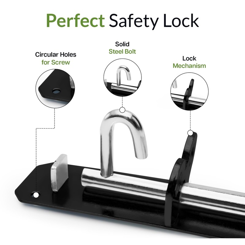 Galvanised Brenton Bolt Sliding Door Lockable Padbolt – 4" (100mm)