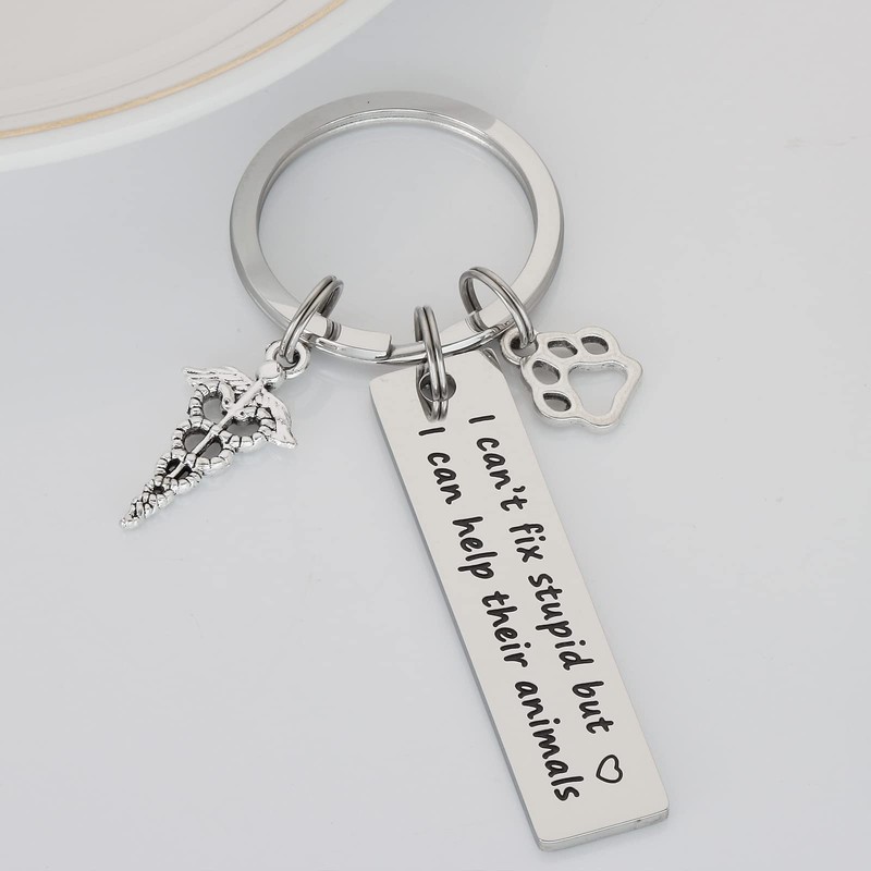 HUTIMY Vet Tech Keychain Gifts for Women Men Teens Funny