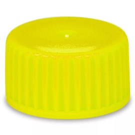 Karter Scientific Screw Caps for Transport Tubes, Fits 5ml  and 10ml, PE, Yellow (Case 2000)