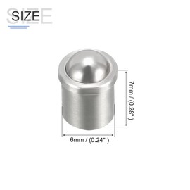 METALLIXITY 2pcs Ball Plunger Cabinet Door Closet Drawer Ball Catch Latch Catcher for Home Kitchen Cupboard Cabinet Door Silver Tone