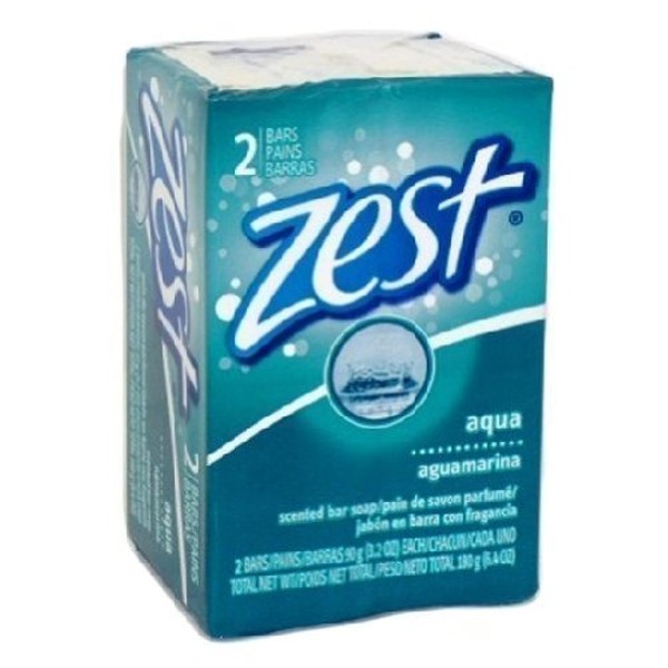Zest Soap Aqua Refreshing Scent Made In USA 3.2 oz (2 Pack) ... amtc by Zest