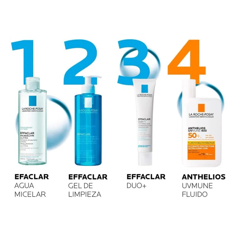 Agua Micelar Purificante Piel Grasa Effaclar 400ml