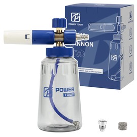POWER TOWN Foam Cannon Pro, Wide Mouth Soap Cannon for Power Washer, Car Wash High Pressure Snow Foam Cannon Lance for Detailing, 1/4" Quick Connector