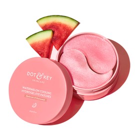 Dot & Key Watermelon Cooling Hydrogel Eye Patches | With Hyaluronic & Niacinamide | Under Eye Patches For Dark Circles & Puffiness Reduction | Instantly Hydrates, Cools & De-Puffs | 60 Patches, Pink