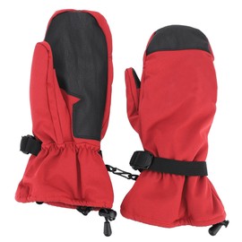 Boodun 1 Pair Unisex Women Men Winter Sports Skiing Snow Warm Gloves Windproof(Dark Orange, S)