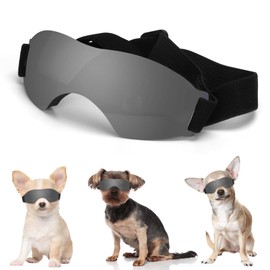 Flantor Medium Dog Goggles UV Protection Dog Sunglasses with Adjustable Strap for Small and Medium Dogs