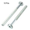 sourcing map M6x80mm Furniture Bolts Hex Socket Screws 58mm Thread