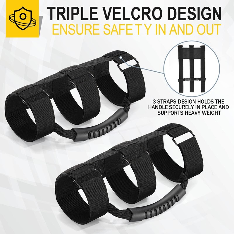 Grab Handle Set for Jeep Wrangler Roll Bars (2 Pack)