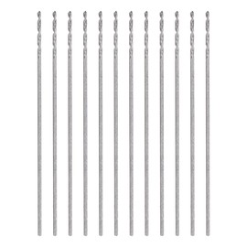 HARFINGTON 12pcs Micro Jobber Twist Drill Bits #80 0.35mm / 0.0138" High Speed Steel HSS Mini Drilling Bit Tool for Stainless Steel Aluminum Wood Plastic