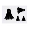 4 x 'Simple Ghost' Temporary Tattoos - Water Resistant, Skin-Safe,
