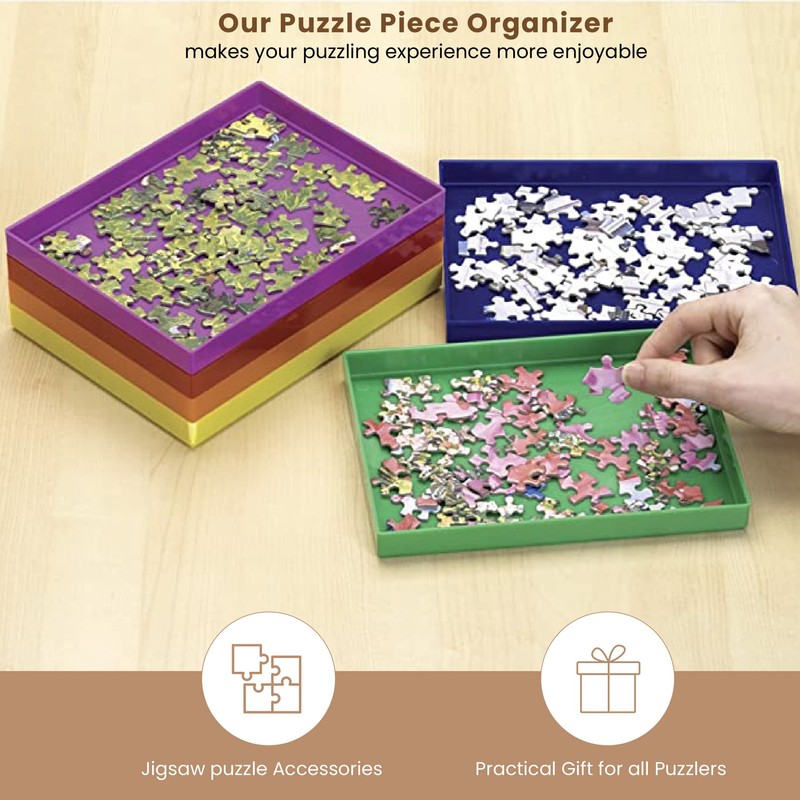 Bits and Pieces – Stack-Em Sorting Trays - Puzzle Piece