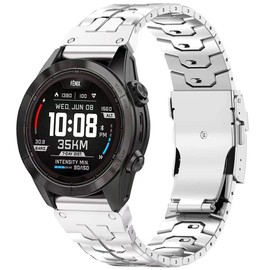 synsing No Tool Needed 22mm Titanium Band Compatible for Tactix 8 47mm/Fenix 8 47mm/7/6 Pro/Forerunner 965,26mm Metal Quick Fit WatchBand for Tactix 8 51mm/Instinct 3 50mm/Fenix 8 51mm/7X Pro/6X Pro