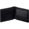 Armani Exchange Men's Essential, Plain, Printed Logo Bi-Fold Wallet, Black,