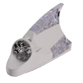 MASO Car Vehicle Antenna Aerial White Auto Shark Fins Design Roof Decorative LED Light Wind Power