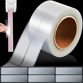 500 Pieces Label Protector Clear Labels Clear Wafer Seals Waterproof Labels for Protecting Barcodes, Numbers and Stickers (Rectangle,0.59 x 2.16 Inch)