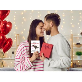 JUESMOS Happy Valentines Day Card for Husband Boyfriend Dog Lovers Funny Valentines Card from Wife Girlfriend Naughty Anniversary Birthday Card Gifts for Him Her