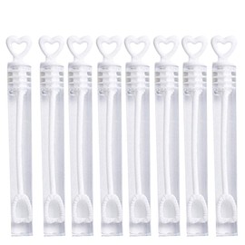 Remembrance Kids Bulk Toys 48pcs Wedding Bubble Wand Heart Favors Decorations Supplies Bubble Stick for Baby Shower Birthday Bulk Kids Memorial