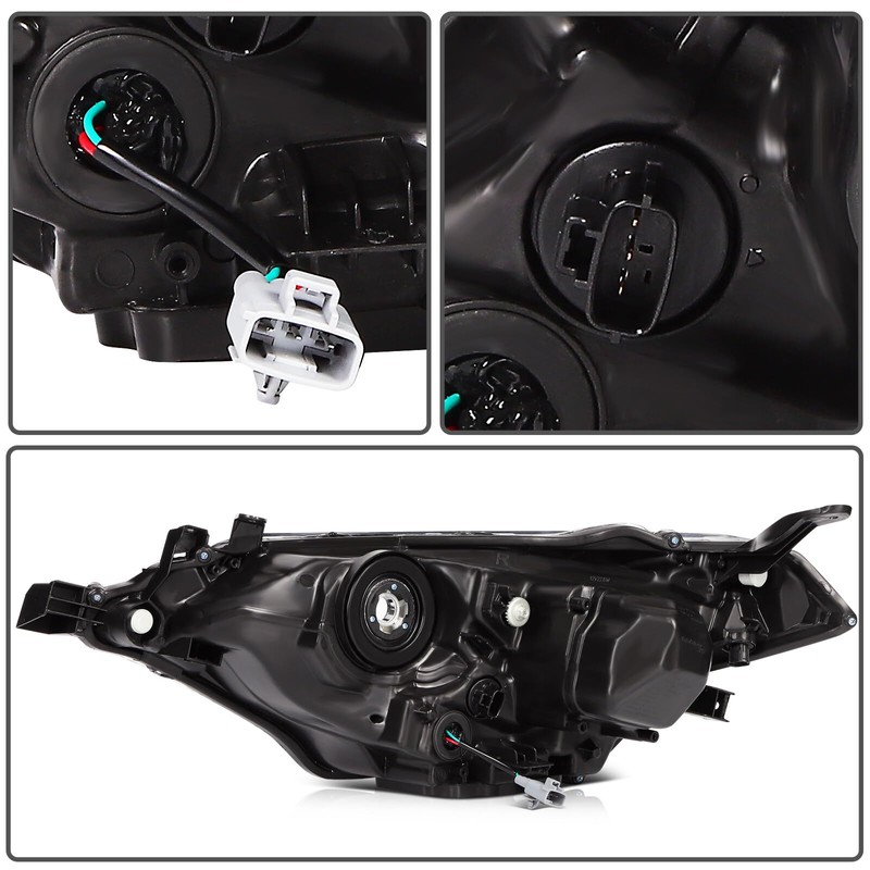 LSAILON LED Projector Headlights Fit For Toyota Corolla 2014-2016 Black