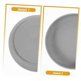 Zerodeko Anti-Spill Plate for Seniors and People with Disabilities, Non-Slip Plate with Suction Cup Base for Independent Deep Grey, Easy Care