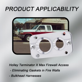 01232023 Firewall Pass Through for Holley Terminator X Max-Eliminates Gromet in fire Wall- Bulkhead Wiring Harness