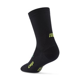 CEP Pro Run Ultralight Mid Cut Socks, Black, Unisex, SM