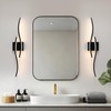 Black Curved Bathroom Vanity Light Fixture Over Mirror, 31.5 inch